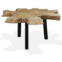 Table basse Teck authentique 80 x 70 x 38 cm Vidaxl Brun