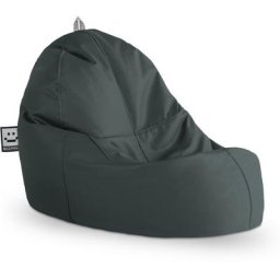 Pouf Lounge Similicuir Indoor Gris Happers Gris