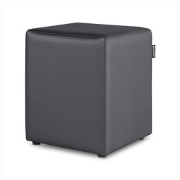 Pouf Cube Similicuir Gris 1 unité Gris - Gris
