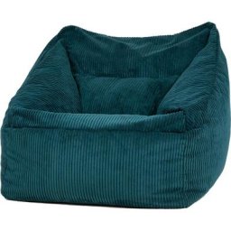 Pouf Fauteuil en Velours Côtelé Morgan, xxl Pouf Geant pour Salon, Pouf Poire Adultes, Vert