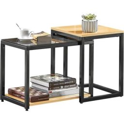 Tables Basses Gigognes - Set de 2 FBT35-Sch Sobuy