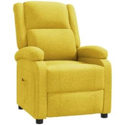Fauteuil inclinable Jaune Tissu Vidaxl Jaune