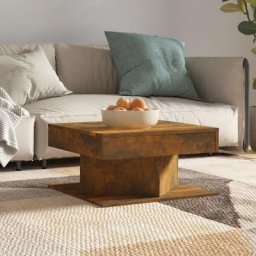 Table basse Table de salon | Bout de canapé Chêne fumé 57x57x30 cm Bois d'ingénierie 51444 - Brun