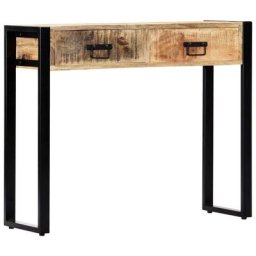 Table console 90 x 30 x 75 cm Bois de manguier massif Vidaxl Brun