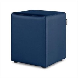Pouf Cube Similicuir Bleu pack 2 unités Bleu - Bleu
