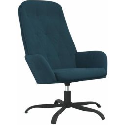 Chaise de relaxation Bleu Velours Vidaxl Blue