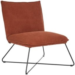 Fauteuil Moana - bois et métal Atmosphera créateur d'intérieur - Terracotta