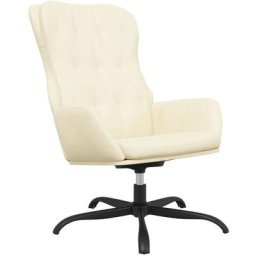 Fauteuil inclinable Crème Similicuir Vidaxl Cream