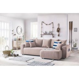 Canapé d'angle convertible Bobochic Canapé d'angle réversible convertible coffre envy tissu chiné