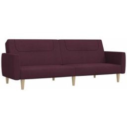 Vidaxl - Canapé-lit à 2 places Violet Tissu Violet