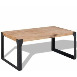 Table basse Bois d'acacia massif 100 x 60 x 45 cm vidaXL - Brun