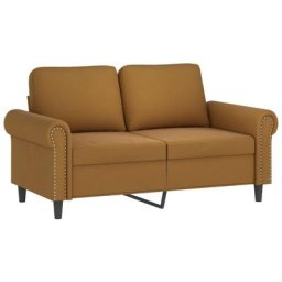 Canapé à 2 places Marron 120 cm Velours Vidaxl Marron