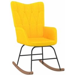 Chaise à bascule Jaune moutarde Tissu Vidaxl jaune moutarde