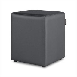 Pouf Cube Similicuir Gris PACK 2 UNITÉS Gris - Gris