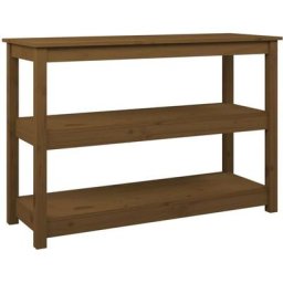 Table console Marron miel 110x40x74 cm Bois massif de pin Vidaxl marron miel