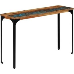 Table console 120 x 35 x 76 cm Bois de récupération massif Vidaxl Multicolore