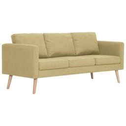 Vidaxl - Canapé à 3 places Tissu Vert Green