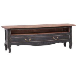 Meuble TV 120 x 30 x 40 cm Noir Bois de récupération massif vidaXL - Black