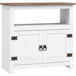 Meuble tv Gamme Corona pin mexicain Blanc 80x43x78 cm Vidaxl Blanc