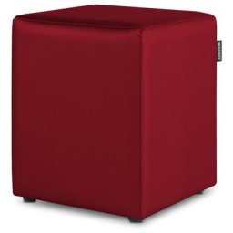 Pouf Cube Similicuir Grenat 1 UNITÉ Grenat - Grenat