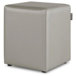 Pouf Cube Similicuir Sendre 1 unité Gris Clair - Gris Clair