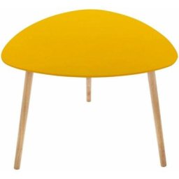 Table a Cafe Mileo En Bois Ocre Atmosphera