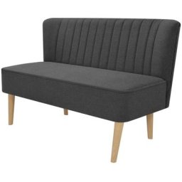 Vidaxl - Canapé 117 x 55,5 x 77 cm Tissu Gris foncé Dark grey