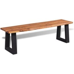 Banc - Banc de salon Banc de table en bois d'acacia massif 145 cm BV858447 Bonnevie Brun