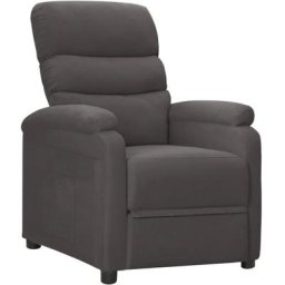Fauteuil inclinable Gris foncé Tissu Vidaxl Gris foncé
