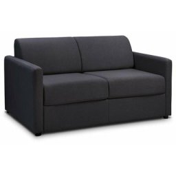 Canapé CanapExpress grandiose matelas mémory 22 cm tissu tweed gris anthracite - gris