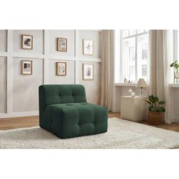 Canapé modulable Bobochic Chauffeuse 1 place sans accoudoir pour canapé modulable kleber Vert - Vert
