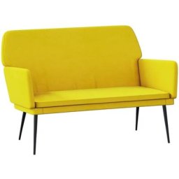 Banc Jaune 108x79x79 cm Velours Vidaxl Jaune
