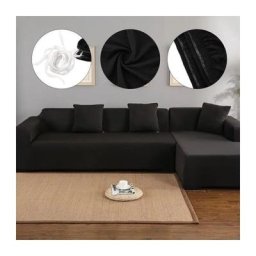 Housse de canapé de protection 3 +2 places en l d'angle en polyester pour meubles de maison douce