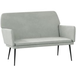 Banc Gris clair 108x79x79 cm Velours Vidaxl Gris clair