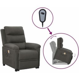 Fauteuil Relax inclinable - Fauteuil Salon Gris foncé Tissu BV487359 Bonnevie