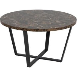 Amble Table basse, impression marbre brun, noir.