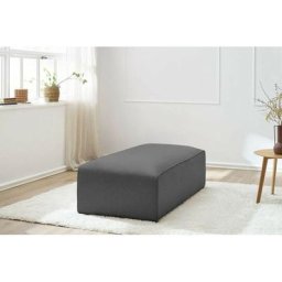 Pouf Bobochic Pouf pour canapé modulable megeve tissu lisse Gris foncé - Gris foncé