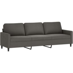 Canapé à 3 places Gris foncé 210 cm Velours Vidaxl Gris foncé