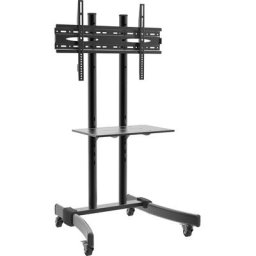 Ebuy24 - b-ms 125 Meuble tv réglable en hauteur avec 1 compartiment et roues, noir. - Noir
