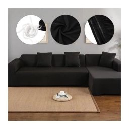 Housse de canapé de protection 3 +2 places en l d'angle en polyester pour meubles de maison douce