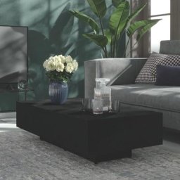 Table basse Table de salon | Bout de canapé Noir 115x60x31 cm Aggloméré 31395 - Noir