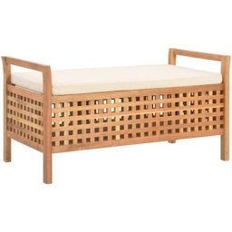 Coffre de jardin - Moderne Banc de rangement 93x49x49 cm Bois de noyer massif FR9966