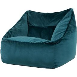 Pouf Fauteuil en Velours Natalia, xxl, Pouf de Salon Géant, Pouf Poire Adultes, Vert Sarcelle