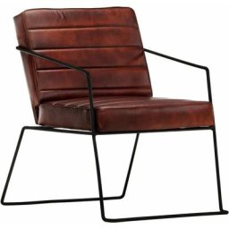 Fauteuil Marron foncé Cuir véritable Vidaxl Marron foncé
