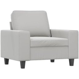 Vidaxl - Fauteuil Gris clair 60 cm Tissu microfibre Gris clair