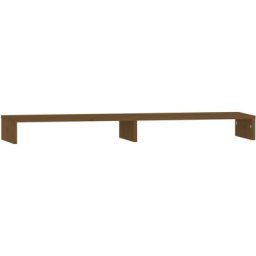 Support de moniteur Marron miel 100x27x10 cm Bois de pin solide vidaXL - marron miel