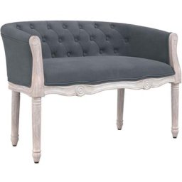 Banc Gris foncé 98x56x69 cm Velours Vidaxl Gris foncé