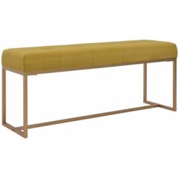 Banc 120 cm Moutarde Velours Vidaxl Moutarde