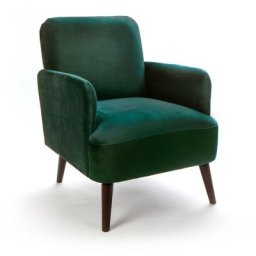 Fauteuil rétro velours - Brooks - Couleur - Vert forêt Drawer