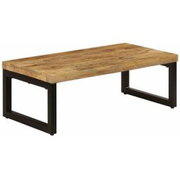 Table basse 100x50x35 cm Bois de manguier solide et acier Vidaxl n/a